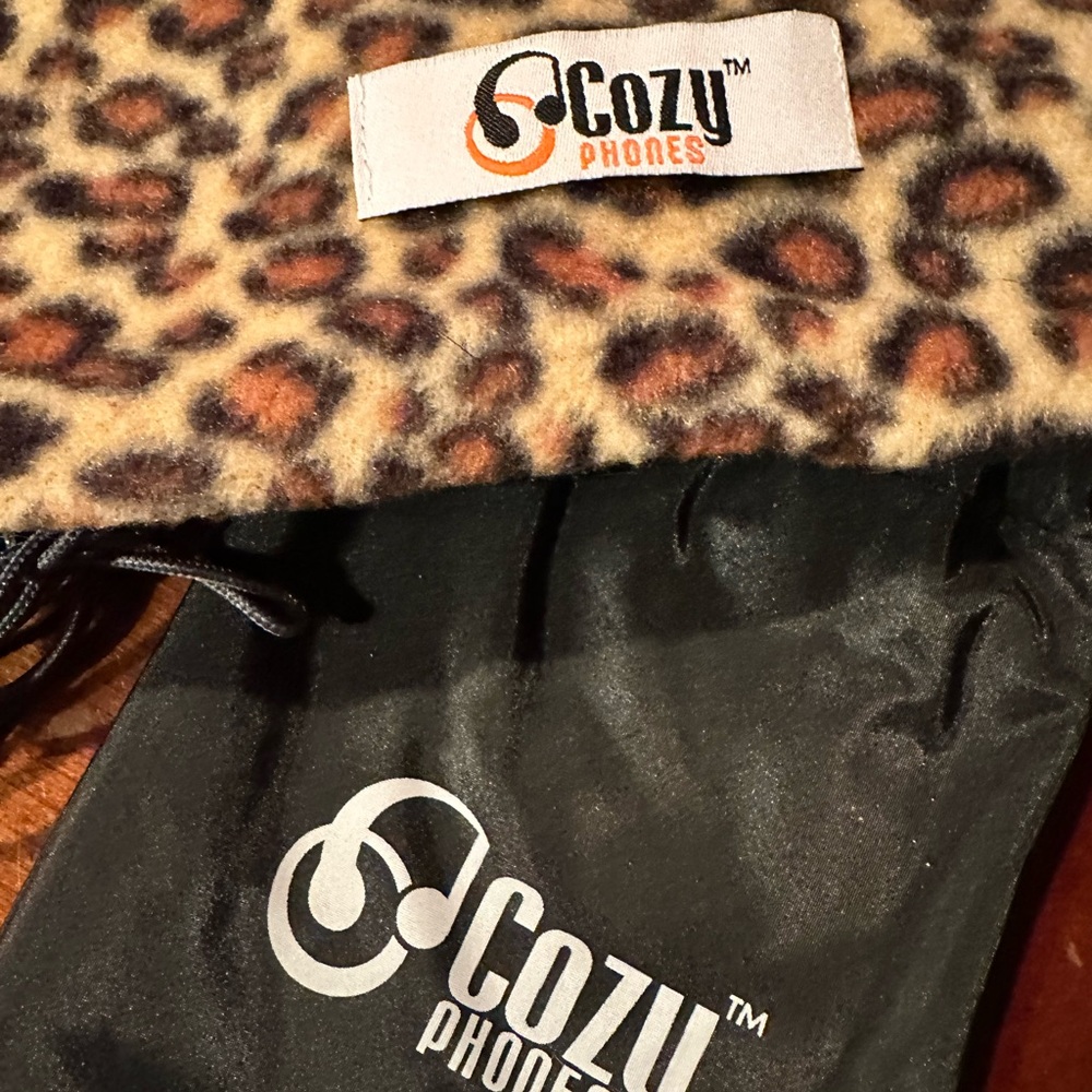 CozyPhones Leopard Print Headband Headphones - Picture 2 of 2